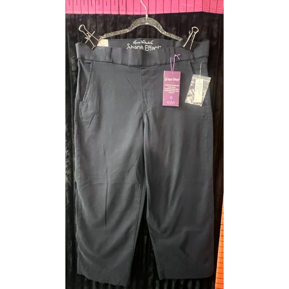 Gloria Vanderbilt Shape Effect Women’s 12 Black High-Rise Wide Leg Pants NWT